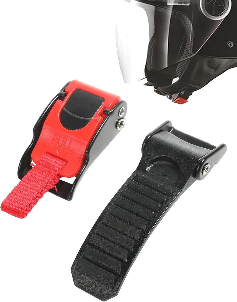 RACOONA Helmet Button Buckle,Motorcycle Helmet Quick Release Buckle Strap Locks,Car Accessories otorcycle Helmet Speed Clip Quick Release Chin Strap Button,Bike Helmet Clip Buckle,Fits for Any Helmet - Image 1